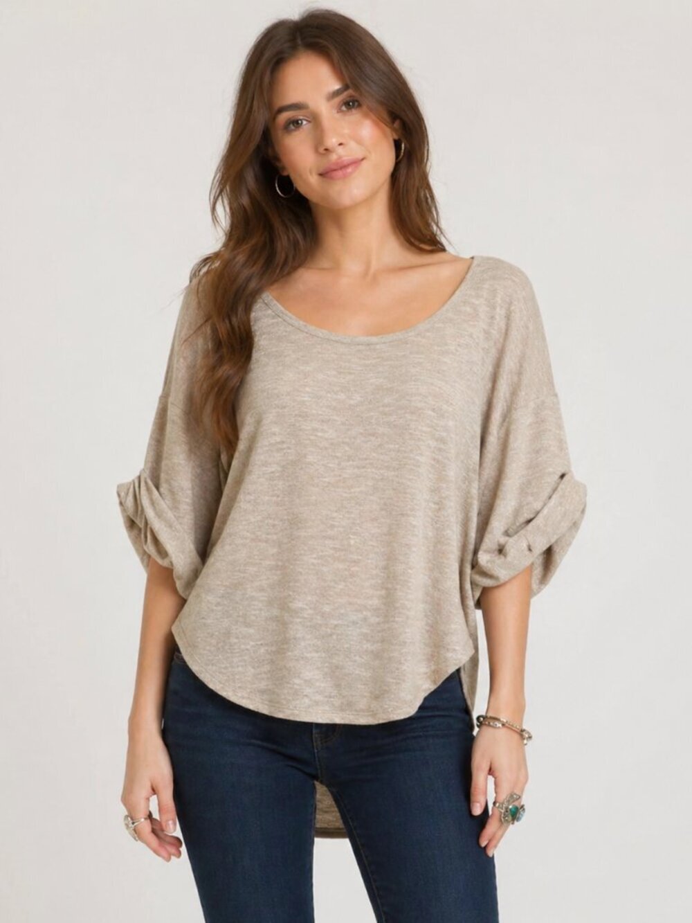 Free People Top Blouse Tunic Beachy Coastal Small